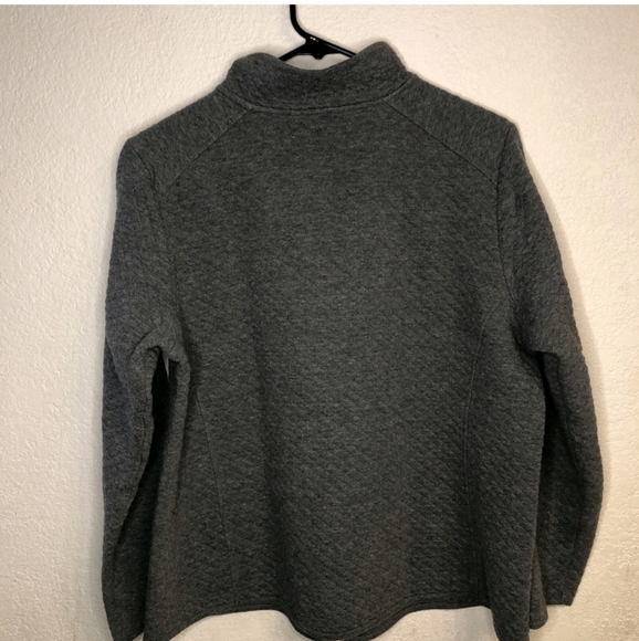 Croft & Barrow Womens Petite Small Grey Zip Up Fleece Quilted With Pockets Ps - Picture 5 of 17